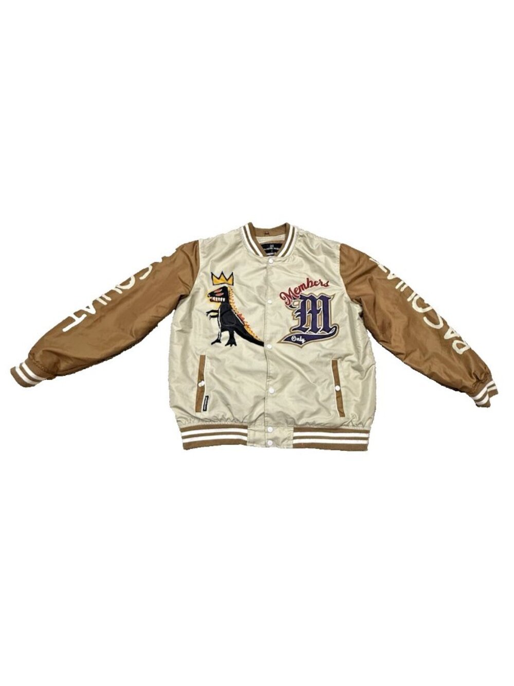 MEMBERS ONLY Jean Michel Basquiat Mona Lisa Sz XL Mens Bomber Windbreaker Jacket